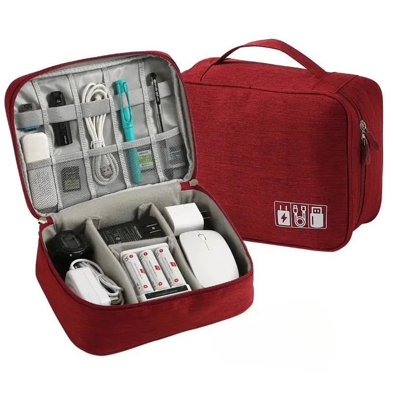 Compact Electronic Cable Organizer – Travel Tech Case