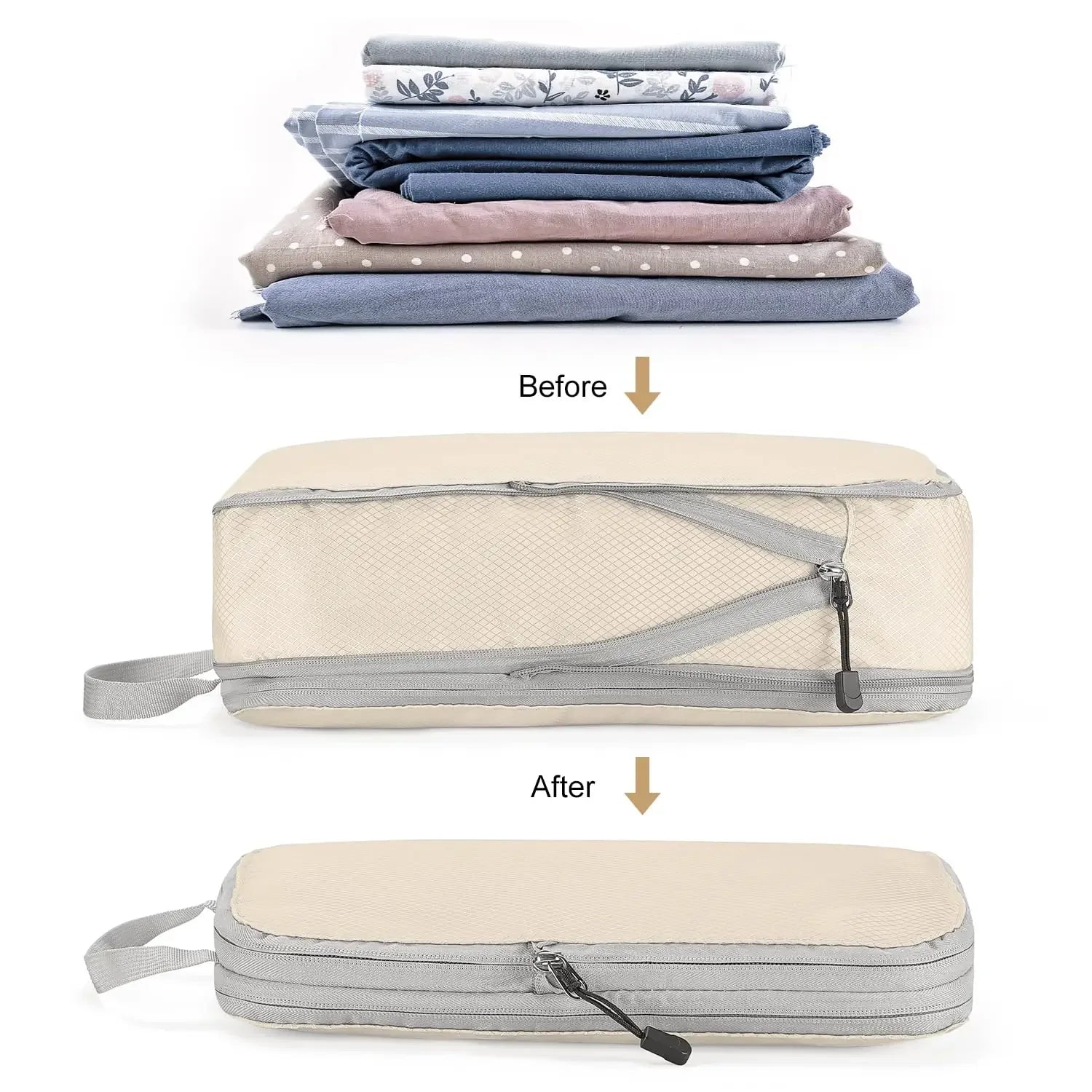 Compression Packing Cubes for Travel – Lightweight Space-Saving Organizers