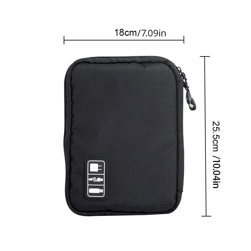 Double-Layer Travel Cable Organizer Bag