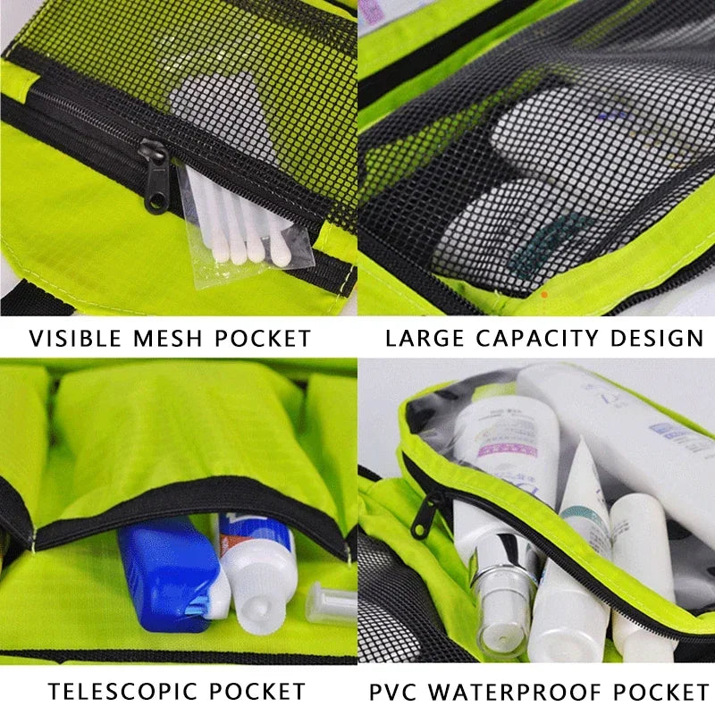Compact Hanging Toiletry Bag for Travel – Lightweight & Foldable Design