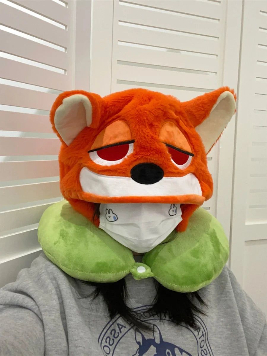 Bunny Travel Neck Pillow with Hoodie – Adorable Sleep Companion