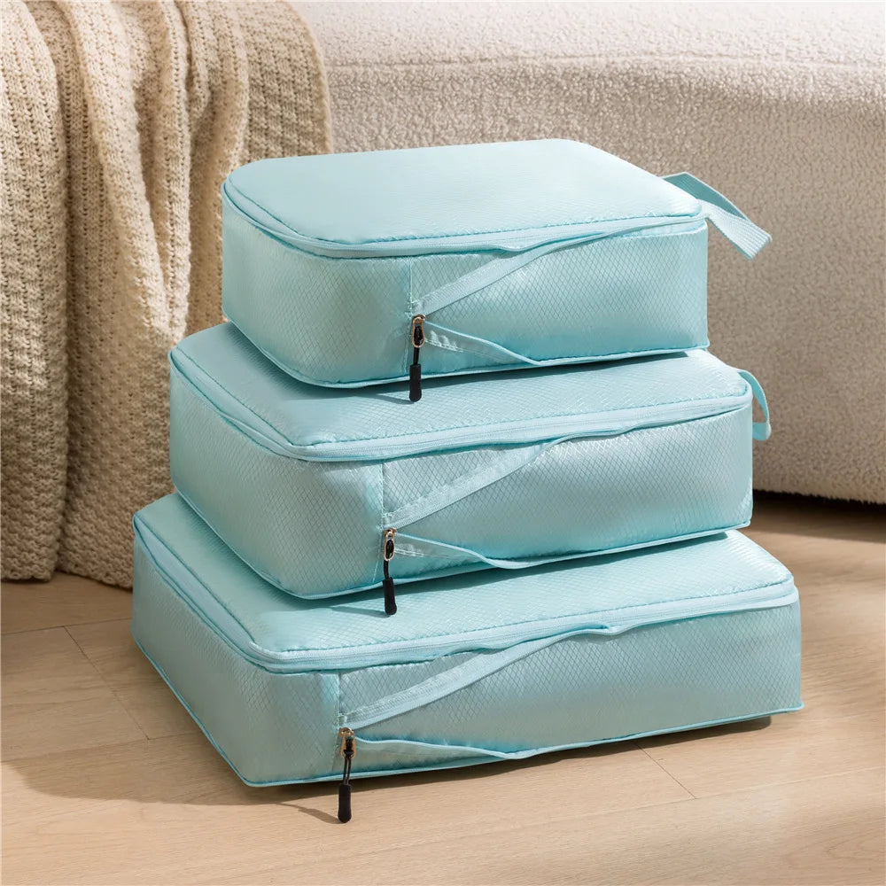 Portable Compression Packing Cubes – Tidy & Maximize Suitcase Space