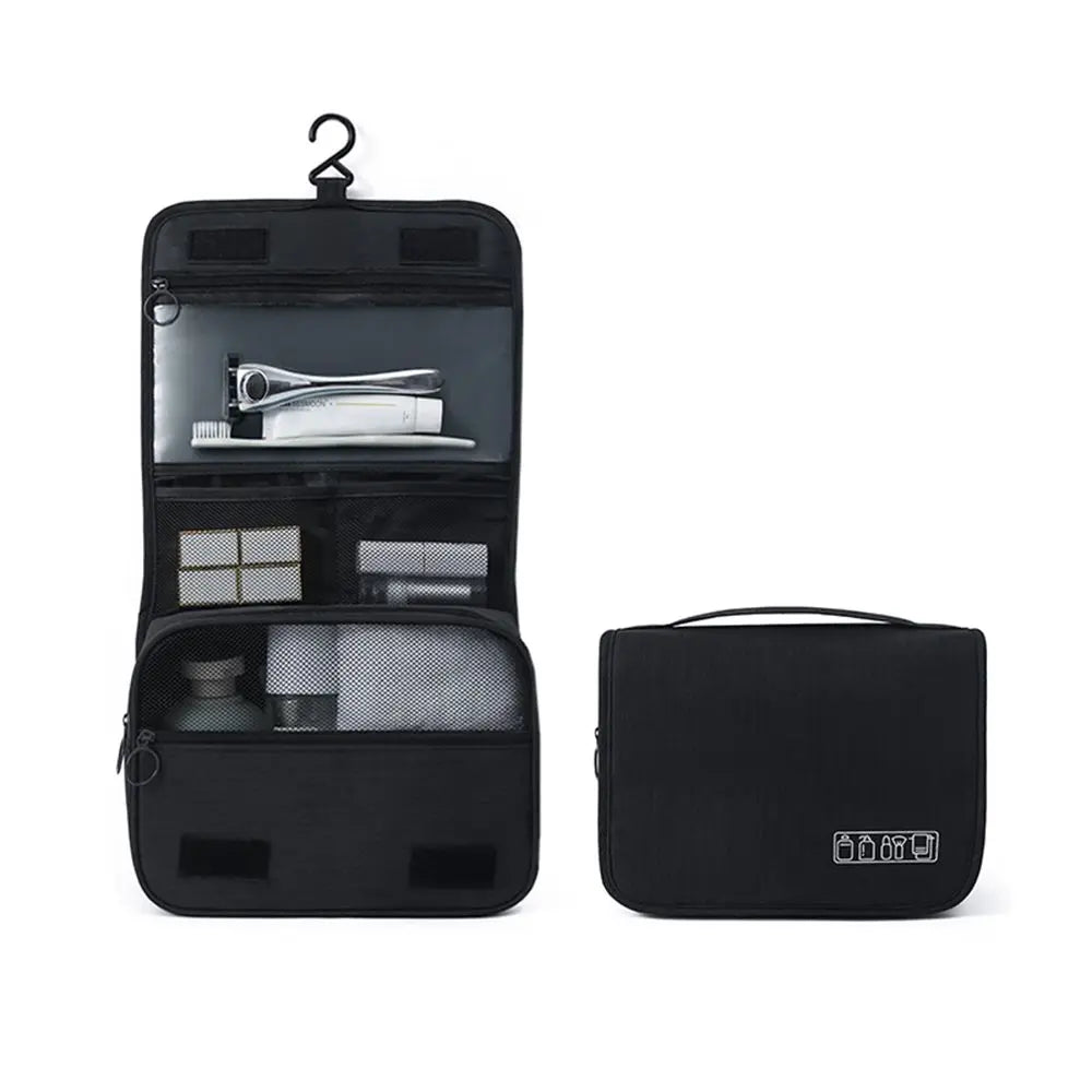 Hanging Toiletry Bag for Travel – Space-Saving Foldable Storage Pouch