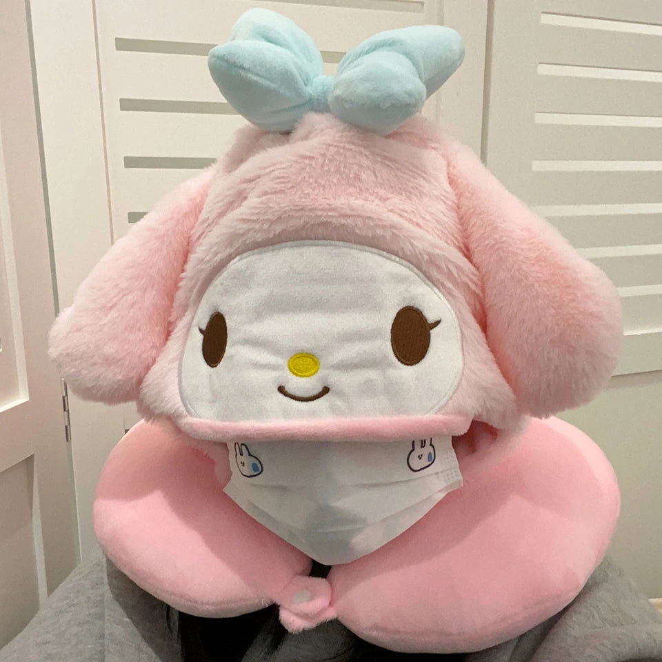 Neck Pillow with Hoodie – Cozy Travel Essential