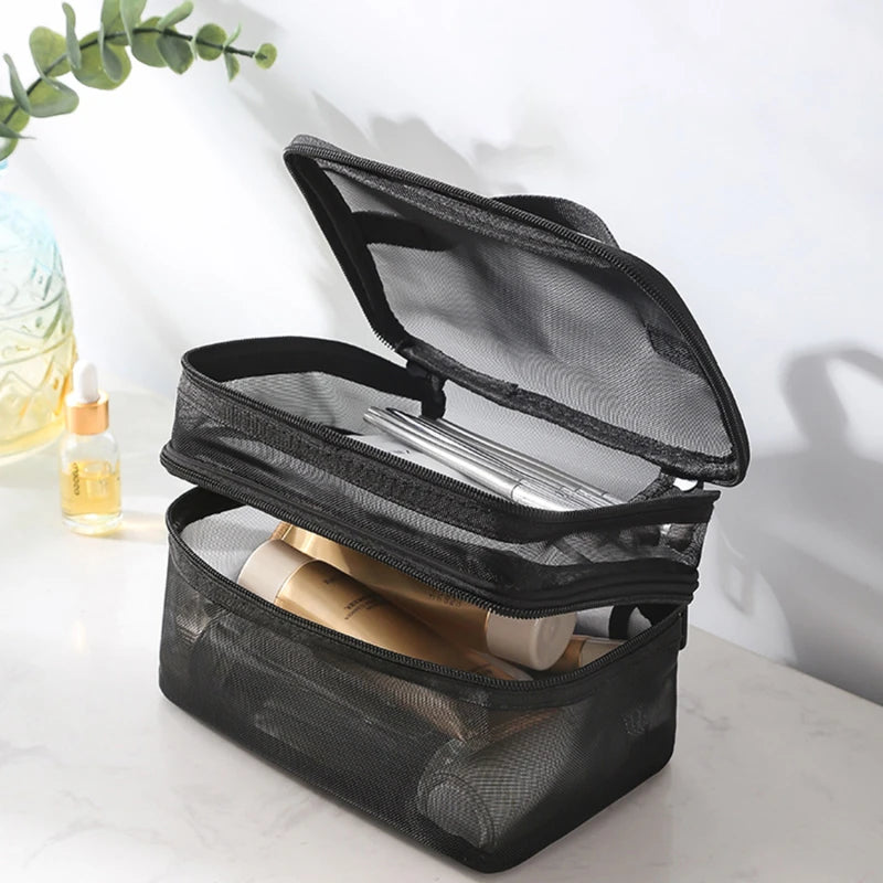 Portable Toiletry Organizer – Foldable Travel Wash Bag for Essentials