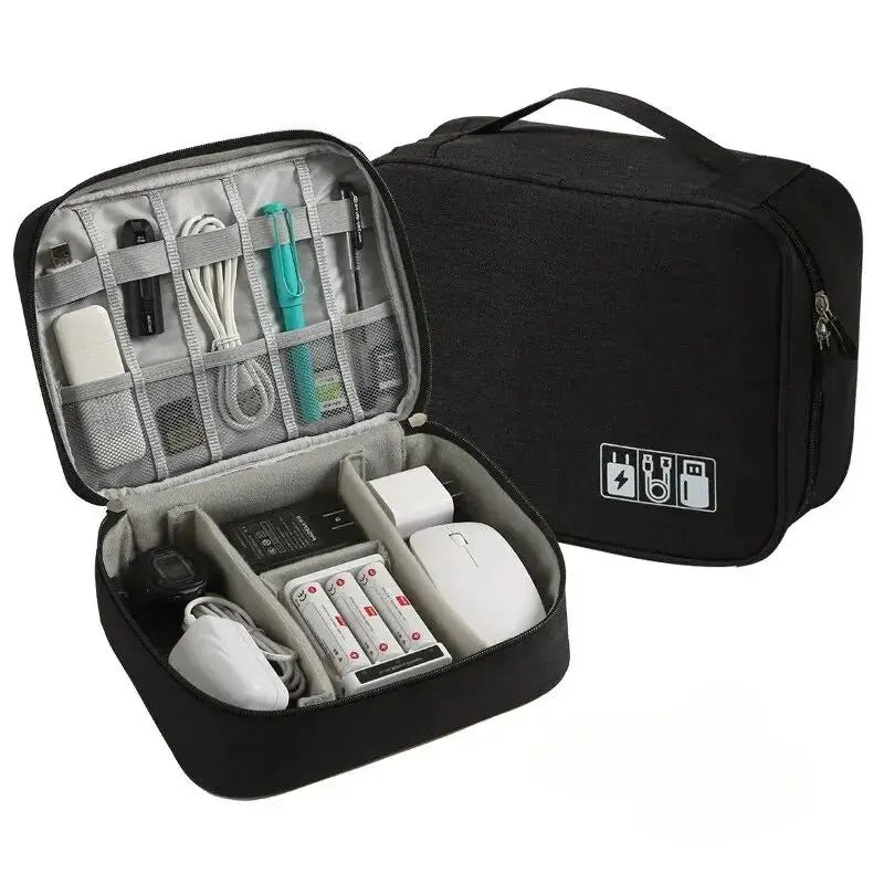 Compact Electronic Cable Organizer – Travel Tech Case