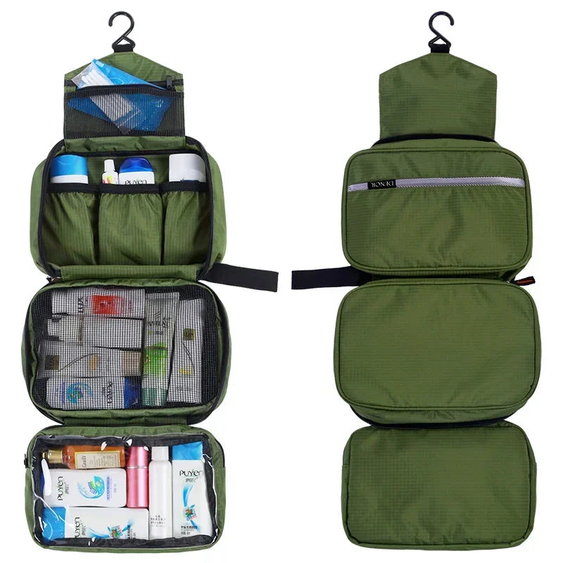 Compact Hanging Toiletry Bag for Travel – Lightweight & Foldable Design
