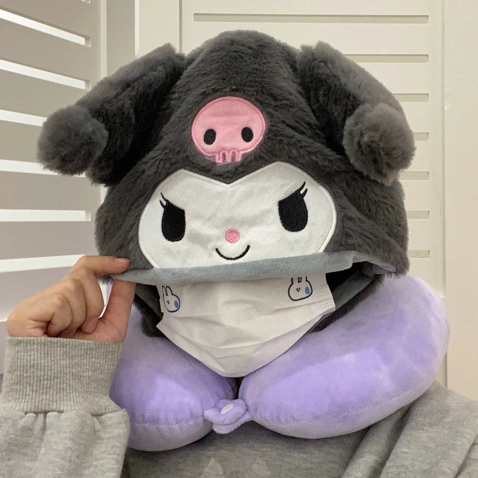 Neck Pillow with Hoodie – Cozy Travel Essential