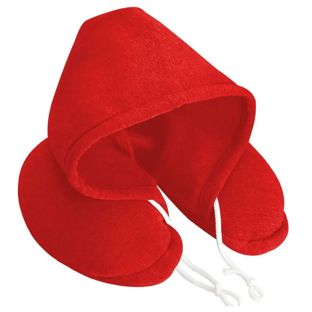 Grey Neck Pillow with Hoodie – Minimalist Comfort for Travel