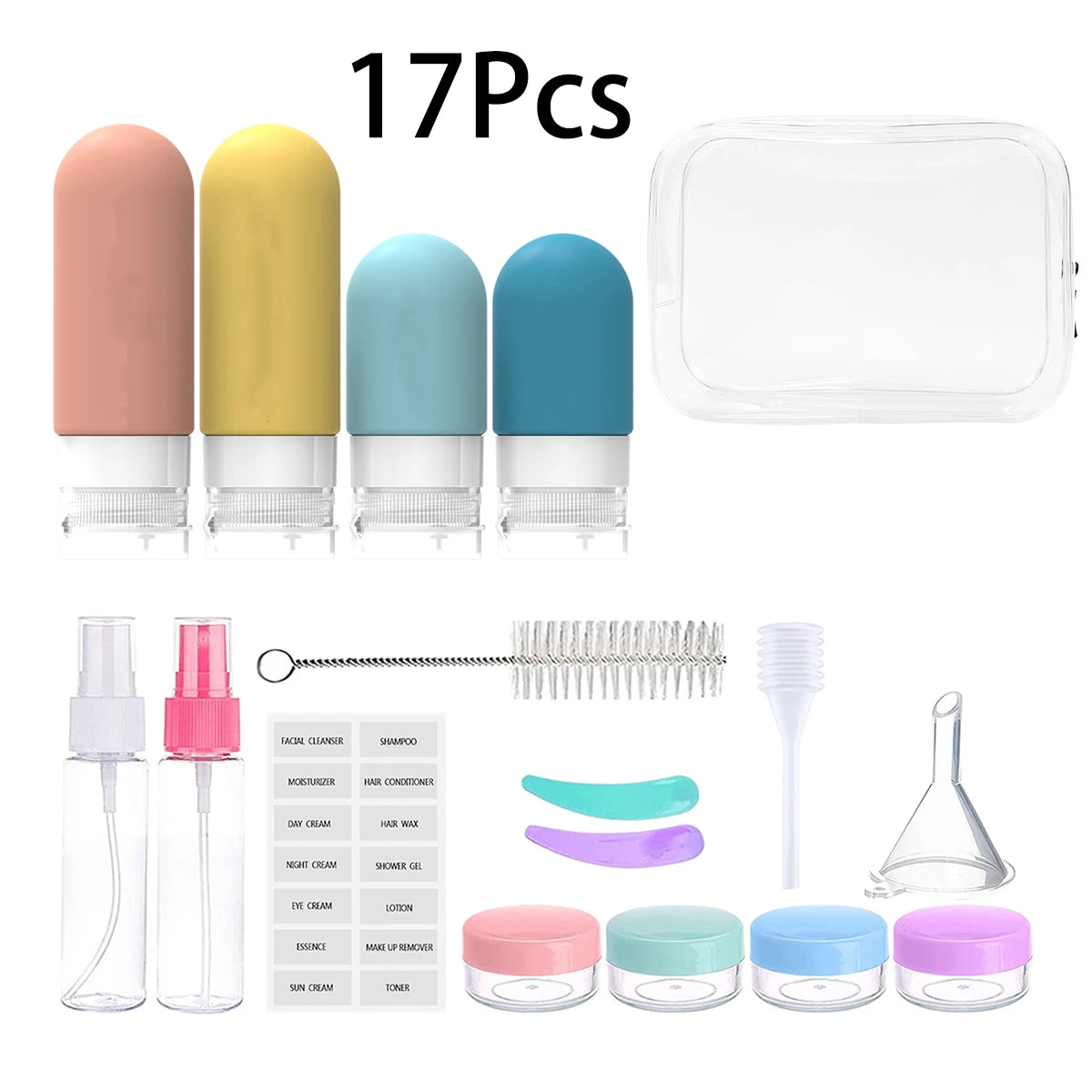 Portable Travel Containers for Shampoo, Soap, and Lotion – TSA Size