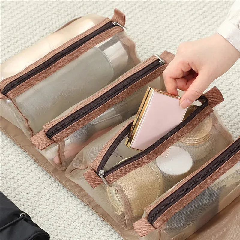 Waterproof Travel Toiletry Kit – Foldable Bag for Men & Women