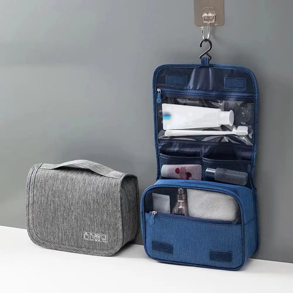 Hanging Toiletry Bag for Travel – Space-Saving Foldable Storage Pouch