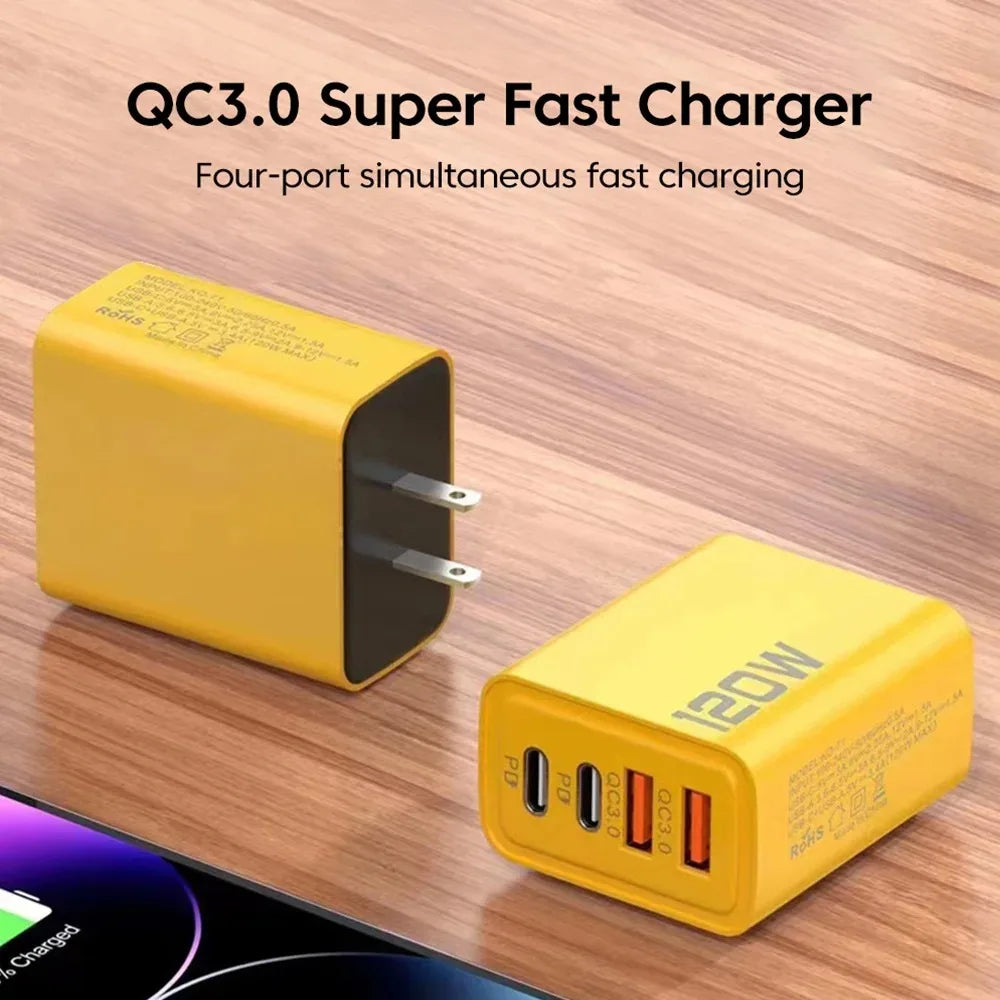 Universal Travel Charger with 4 USB Ports