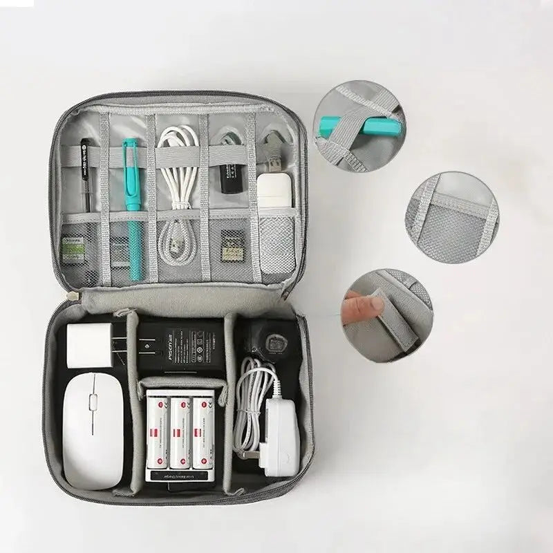 Compact Electronic Cable Organizer – Travel Tech Case