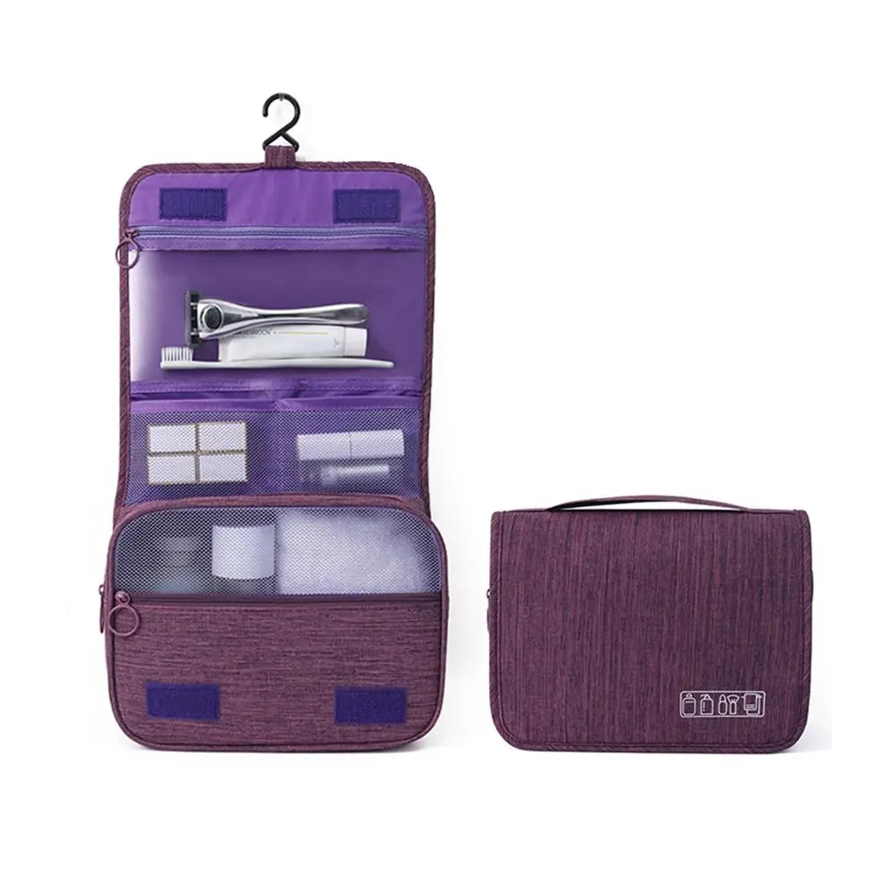 Hanging Toiletry Bag for Travel – Space-Saving Foldable Storage Pouch