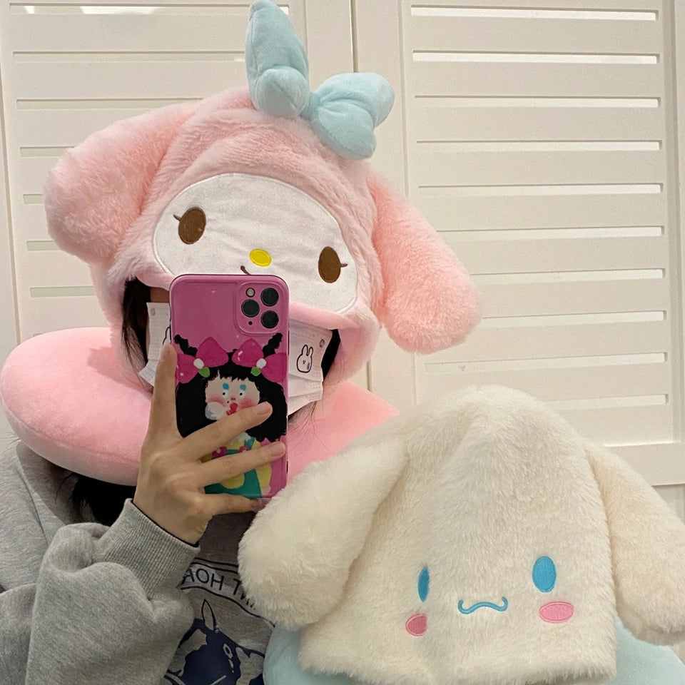 Neck Pillow with Hoodie – Cozy Travel Essential