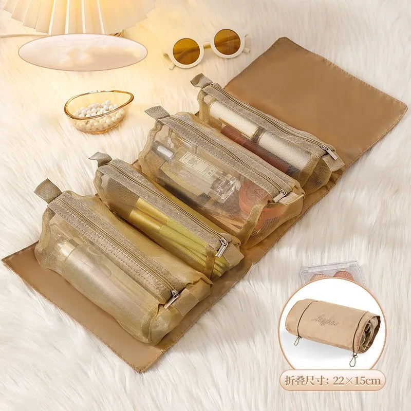 Waterproof Travel Toiletry Kit – Foldable Bag for Men & Women