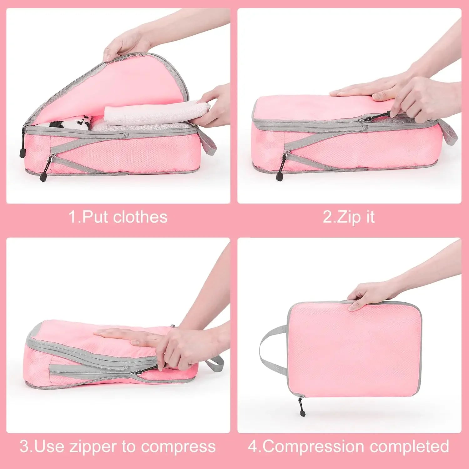 Compression Packing Cubes for Travel – Lightweight Space-Saving Organizers