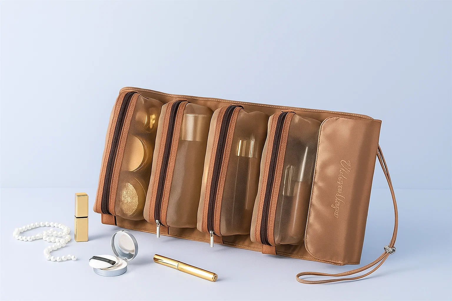 Waterproof Travel Toiletry Kit – Foldable Bag for Men & Women