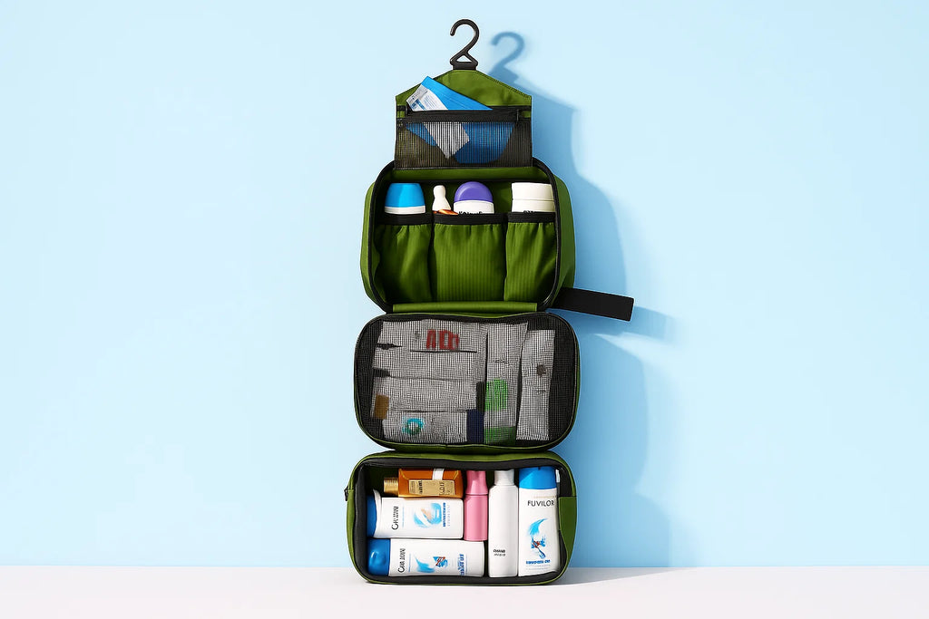 Compact Hanging Toiletry Bag for Travel – Lightweight & Foldable Design